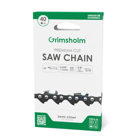 Grimsholm Saw Chain 40 DL, 3/8 Low Profile - semi-chisel German steel