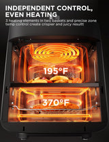 Midea 11L Dual Zone Air Fryer Oven - Wi-Fi Alexa Smart Connectivity