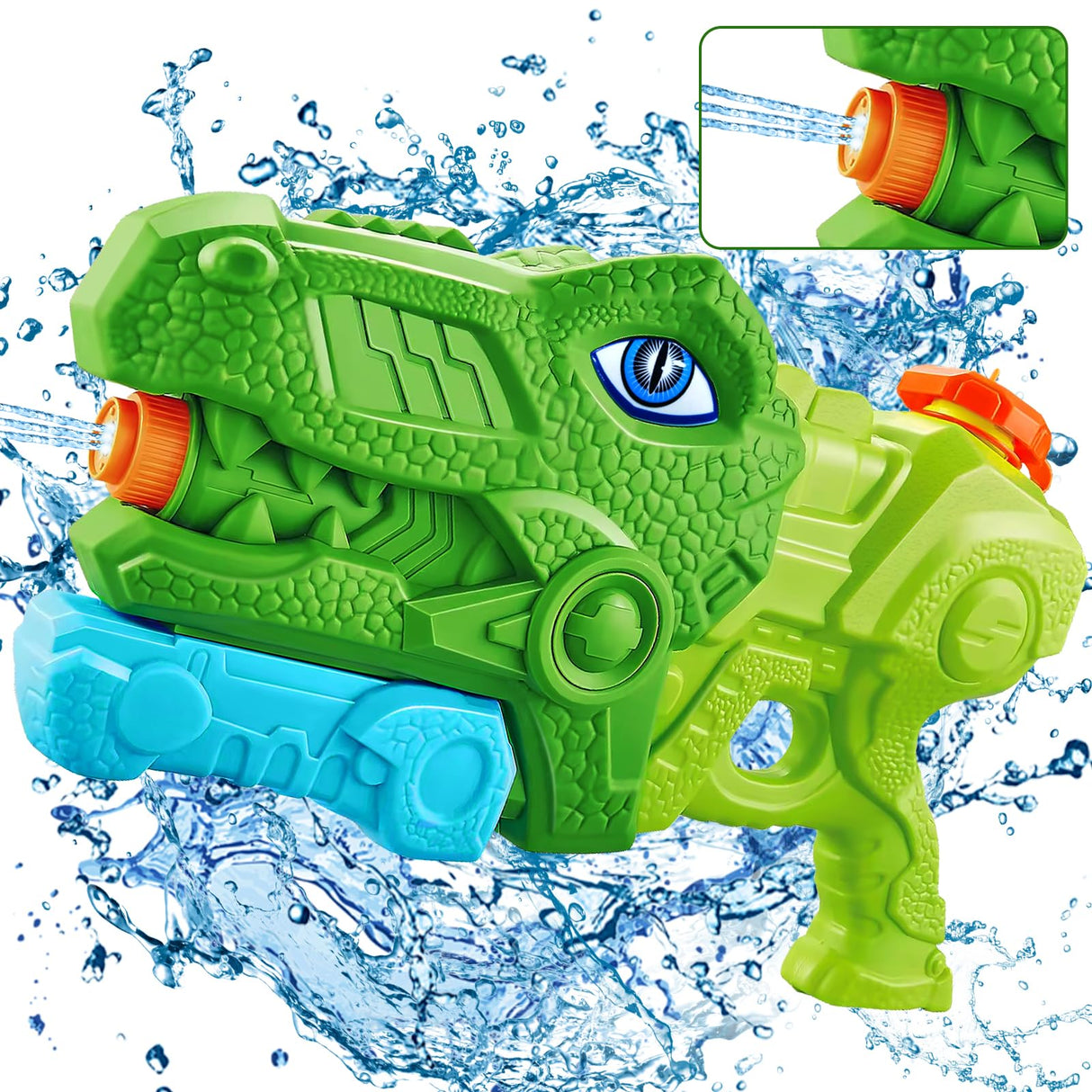 ZLPBAO Children's Dinosaur Water Pistol with vibrant colors and ergonomic design