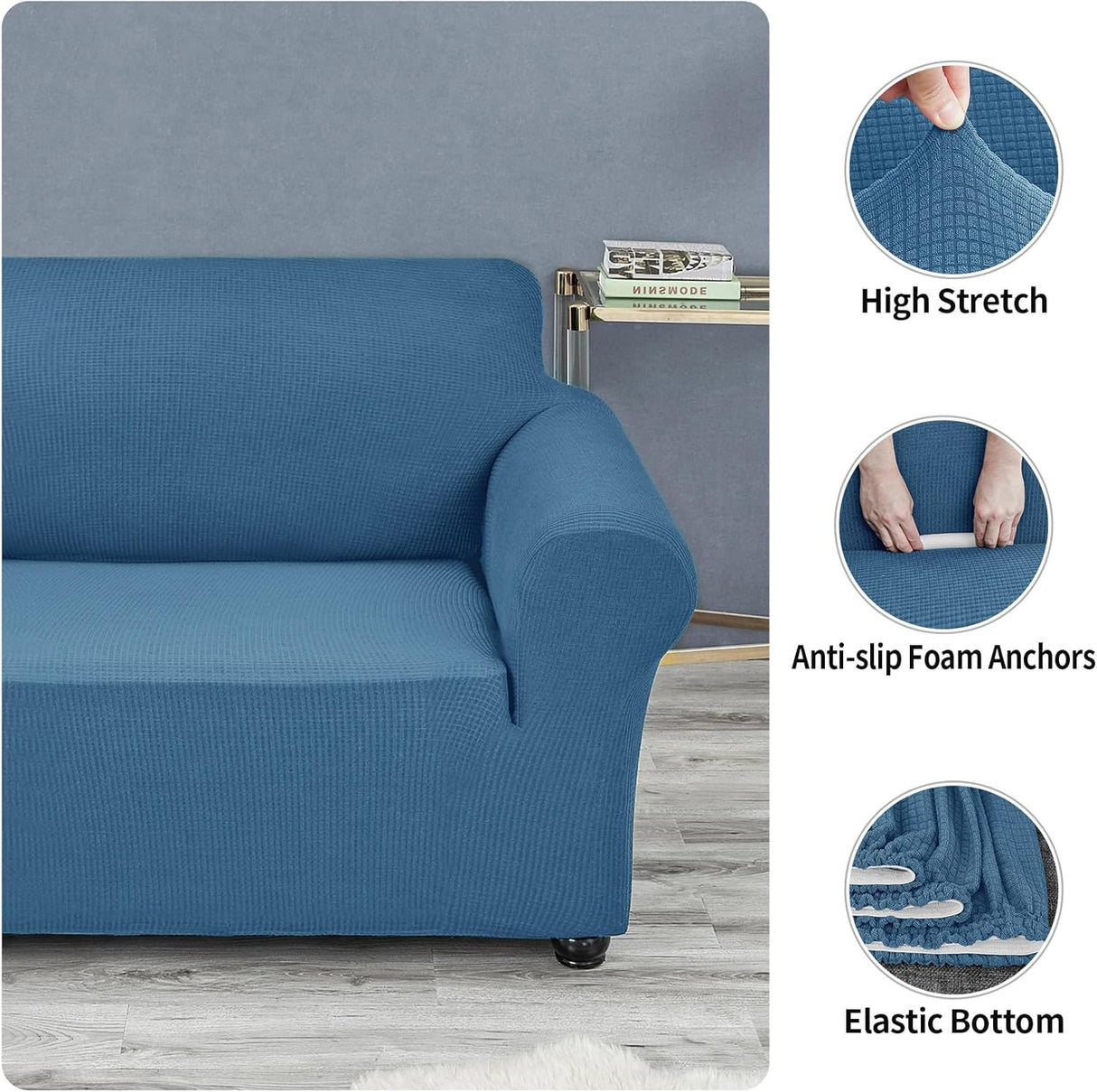 Joccun Stretch Spandex Jacquard Sofa Cover - 3-Cushion