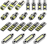 Justech 22-Piece Can-Bus Error Free LED Interior Car Light Bulb Kit - Xenon-White