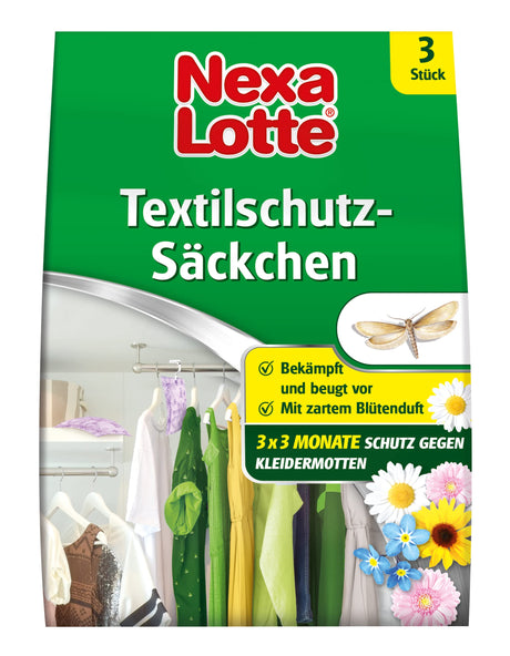 Nexa Lotte Textile Protection Bags with floral fragrance for moth protection