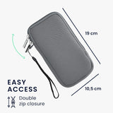 kwmobile Neoprene Phone Pouch - Stone Dust with Zipper and Wrist Strap