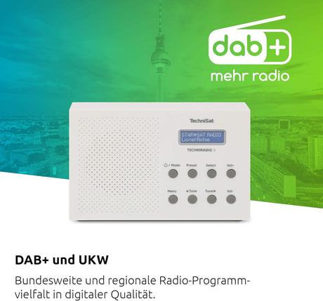 TechniSat TECHNIRADIO 3 DAB+ FM Portable Radio - White