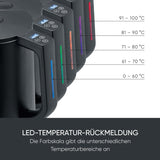 SEVERIN Cool-Touch Double-Walled Kettle - 1.7L Black with LED Temperature Feedback