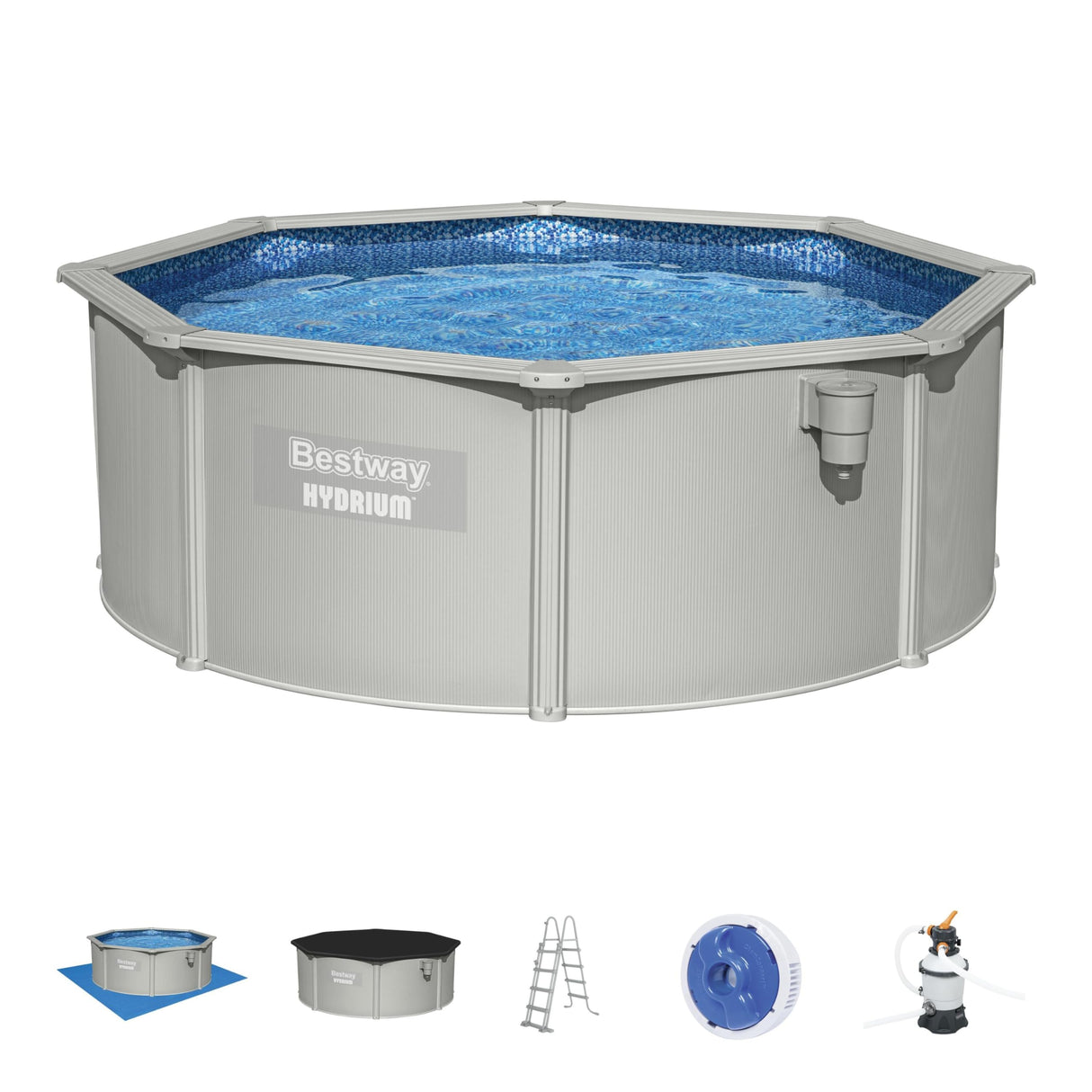 Bestway Hydrium Round Pool 360 x 120 cm with white UV resistant lining