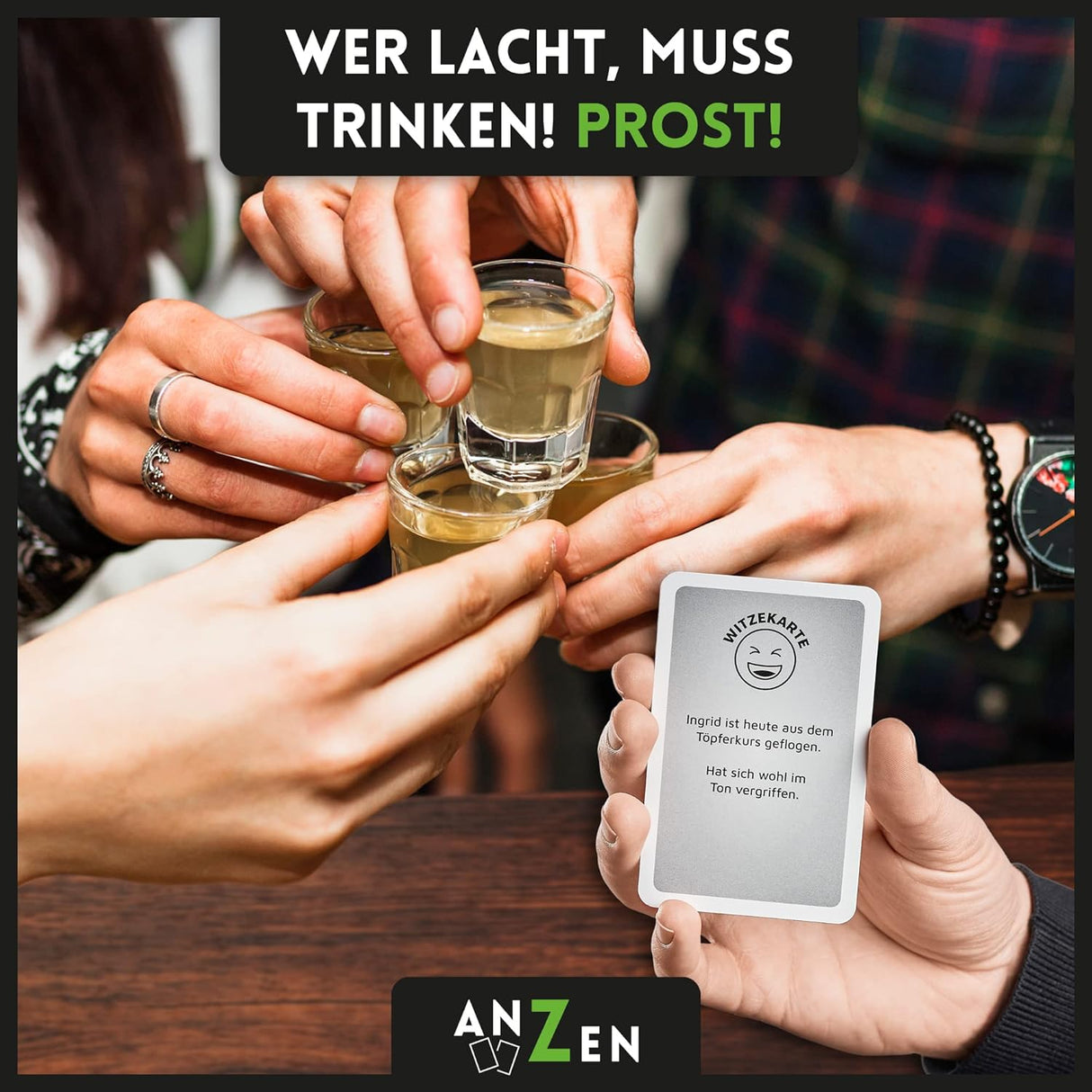 LOL Who Laughs, Drinks! Adult Drinking Card Game - black humor