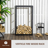 HOMCOM Traditional Balanced Firewood Log Holder for Fireplace