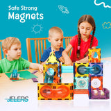 Jelers Pipe Magnetic Building Blocks Set - 150 Pcs with Luminous Balls