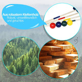 UISEBRT Croquet Set - Wooden Game for 4 Players