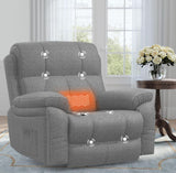 BareTay Lift Chair Recliner in New Dark Grey with massage and heat features