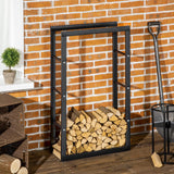 HOMCOM Traditional Balanced Firewood Log Holder for Fireplace