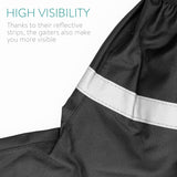 Navaris Reflective Bike Shoe Gaiters - Neon Green and Black