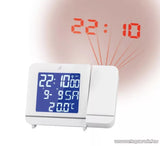 Auriol White Digital Alarm Clock with Projection & Radio Control