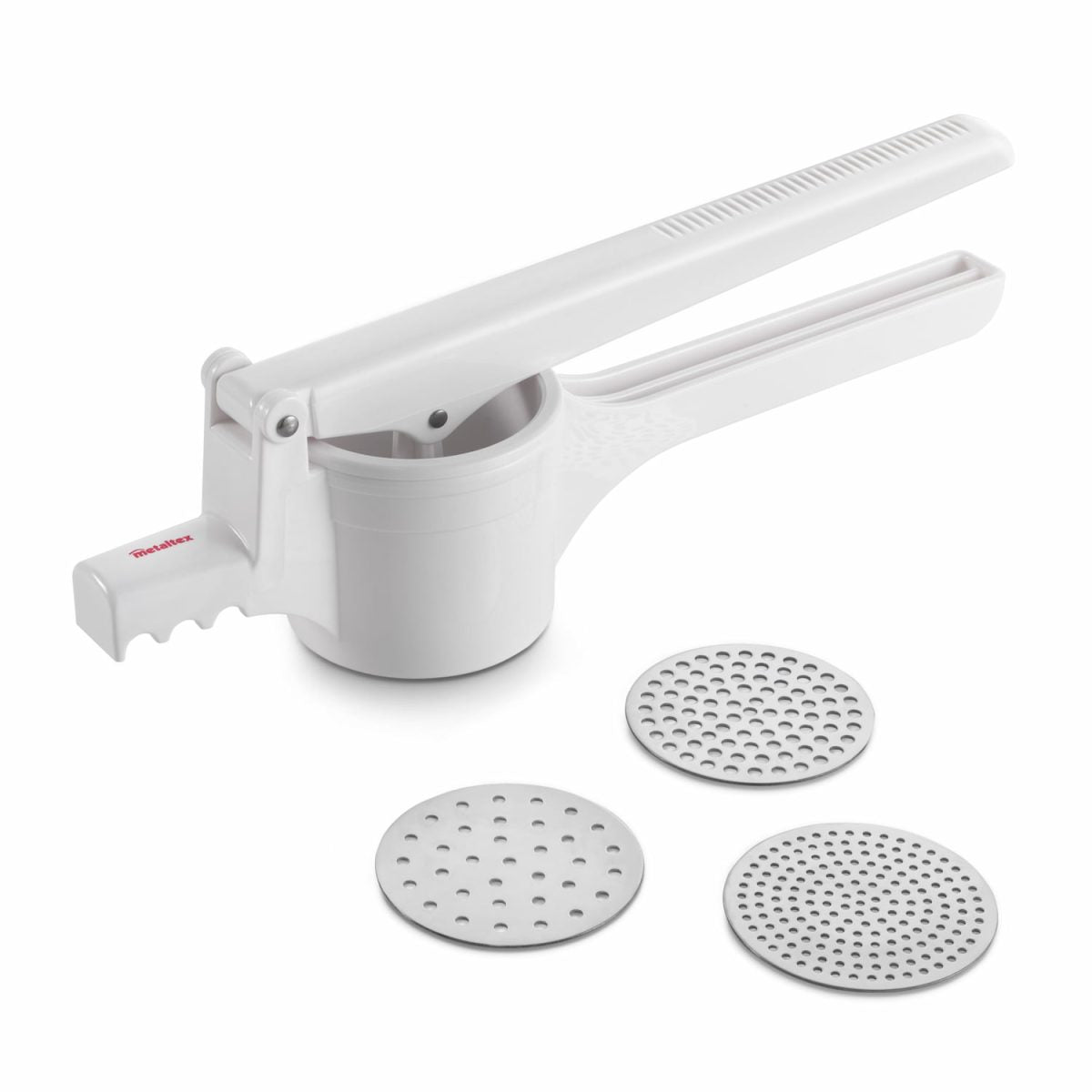 Metaltex Pressy Potato Ricer Press with 3 Discs Hard Plastic