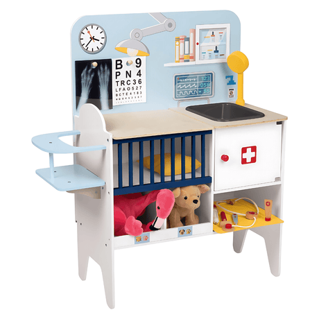 Playtive 2-In-1 Wooden Medical and Veterinary Cabinet - Dual Play