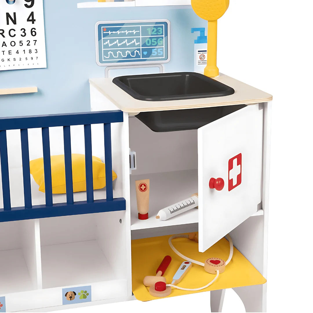 Playtive 2-In-1 Wooden Medical & Veterinary Cabinet