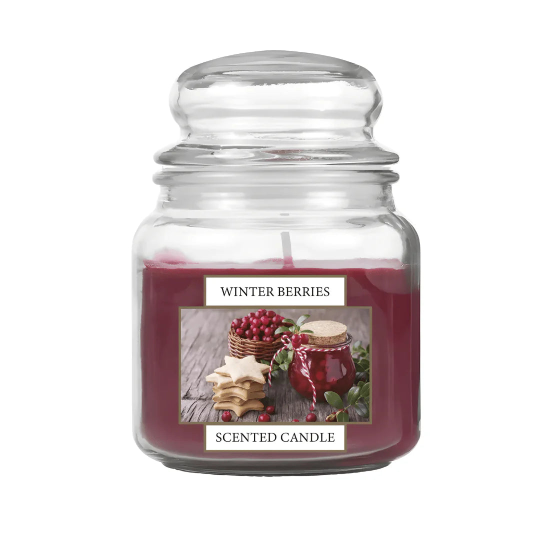 Livarno Home Scented Candle, Winter Berries, 60-Hour Burn