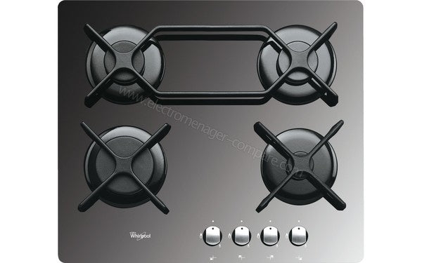 Whirlpool AKT 555/MR Built-in Gas Glass Cooktop - Black Glass Surface
