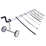 Costway Lightweight Removable Pool Cover Reel - Stainless Steel Aluminum