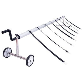 Costway Lightweight Removable Pool Cover Reel - Stainless Steel Aluminum
