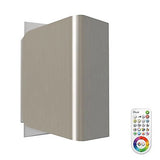 Jedi Idual Temis Nickel Effect LED Outdoor Wall Light 806 Lumens