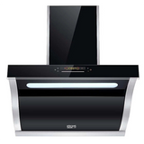 KromsLine KC-JYC-90-C-BK-IX Decorative Hood - 90cm Stainless Steel & Black Glass