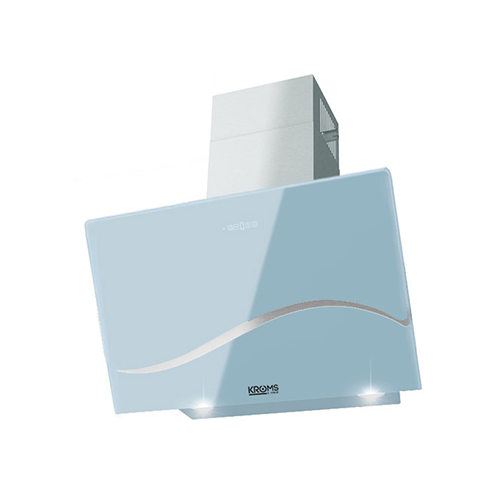 KromsLine KC-JYC-90-C-BK-IX Decorative Hood - 90cm Stainless Steel & Black Glass