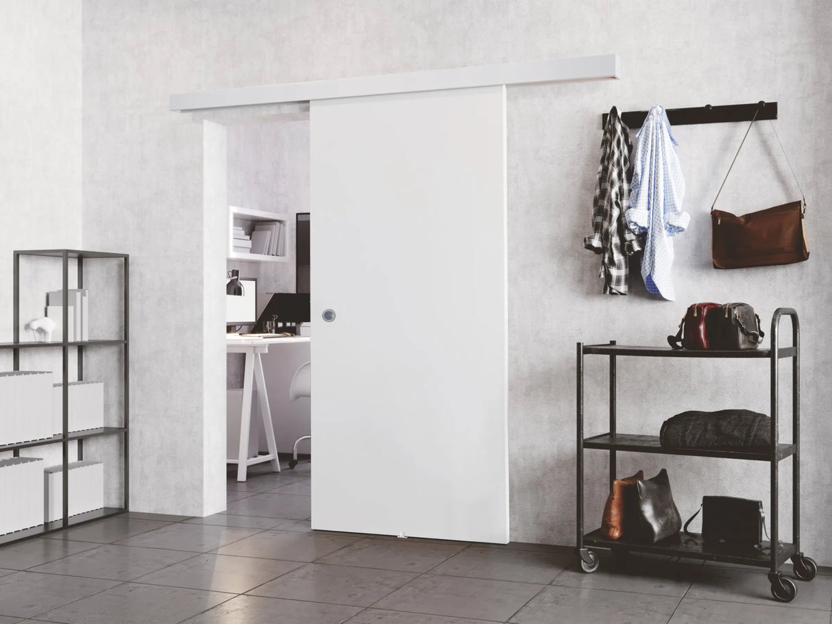 OBI Livo White Wooden Sliding Door 205 x 95 x 2.5 cm
