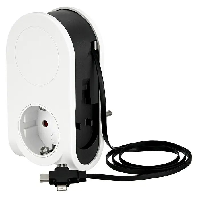 Universal 3-in-1 USB Power Adapter with Type-A Cable, 3.1A
