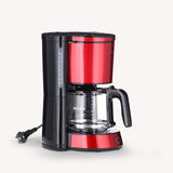 Severin KA 4817 Filter Coffee Maker - Red Glass 10-Cup with Automatic Shut-off